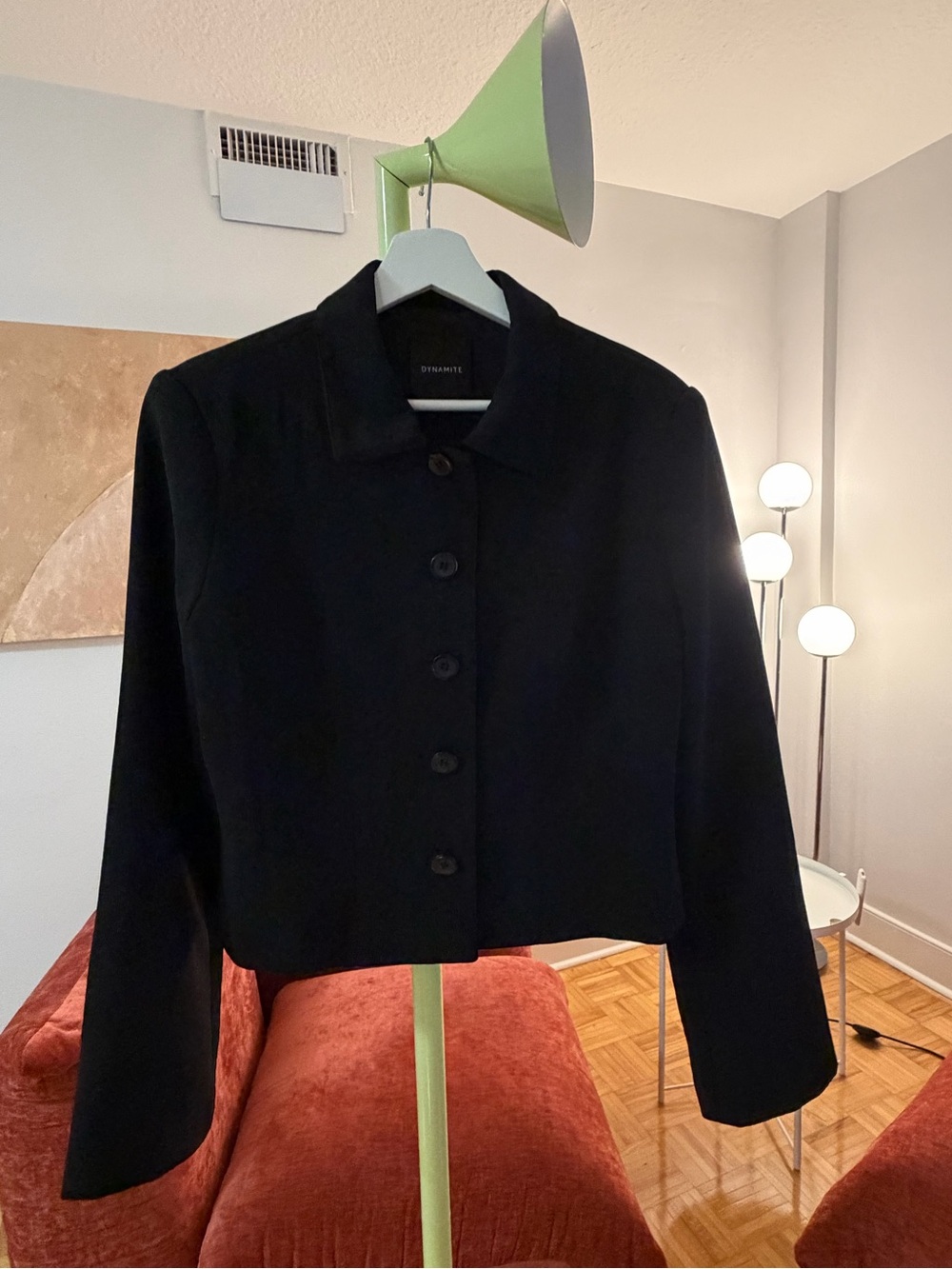 Dynamite Black Elegant Button up Blazer- Medium
